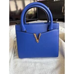 Versace Virtus Top Handle In Versace Blue